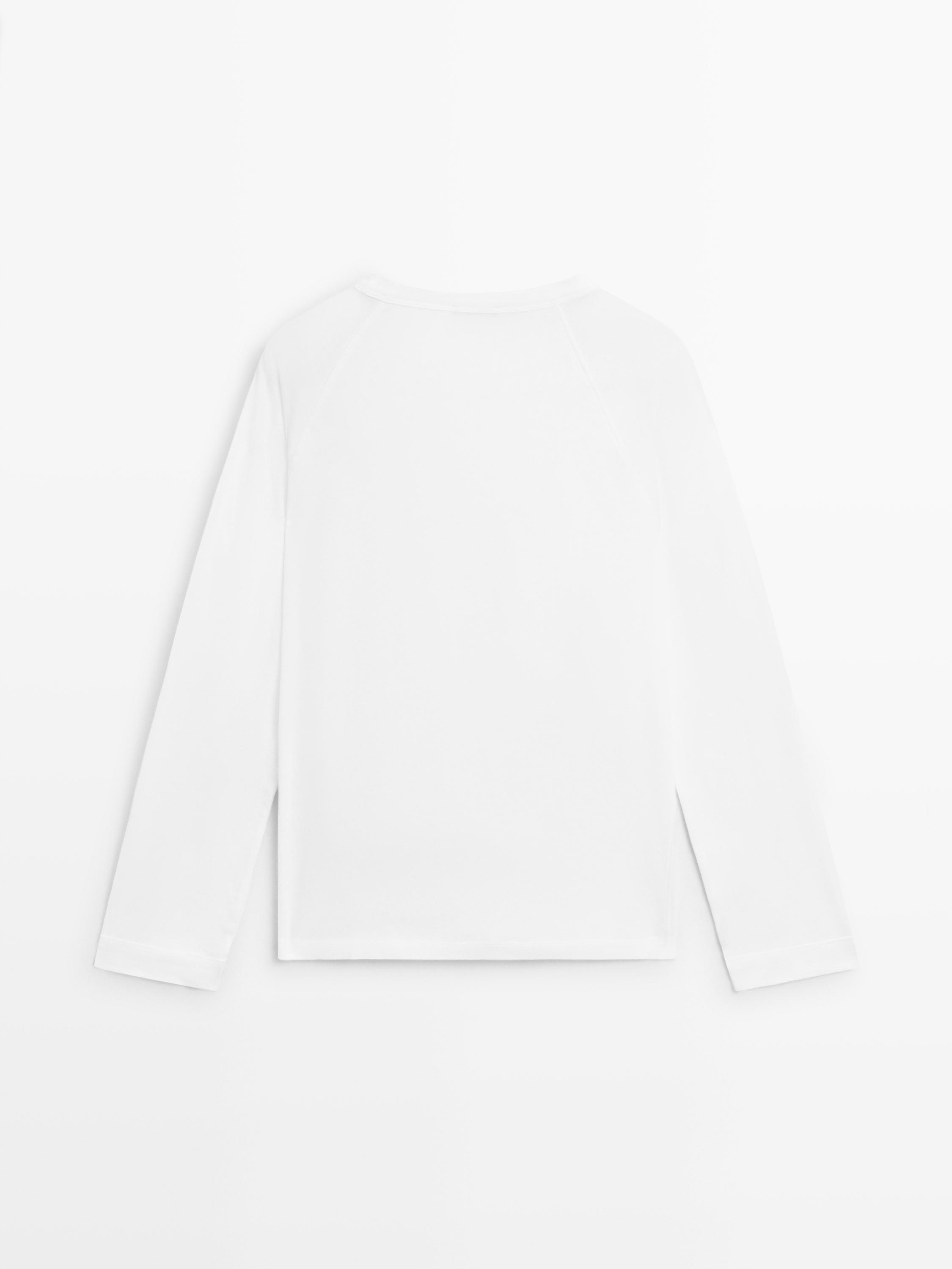 T-shirt à manches longues 100 % coton